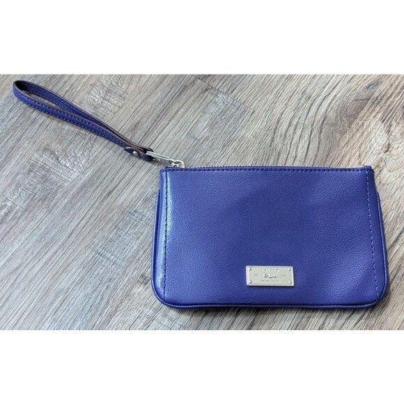 Lauren Ralph Lauren Royal Blue Leather Wristlet EUC - Picture 1 of 6
